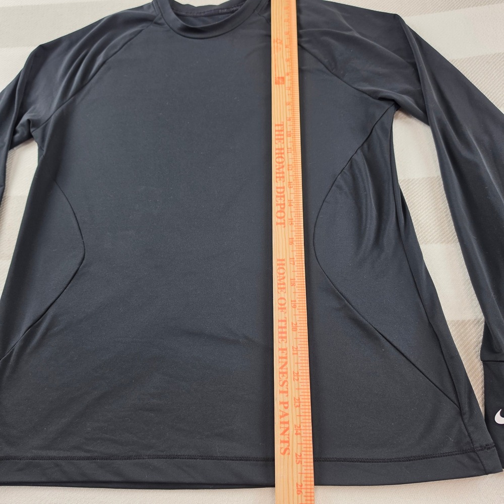 Nike Pro Dri-FIT Training Top Women Large Black Excellent Long Sleeve Thumbhole - Picture 5 of 7